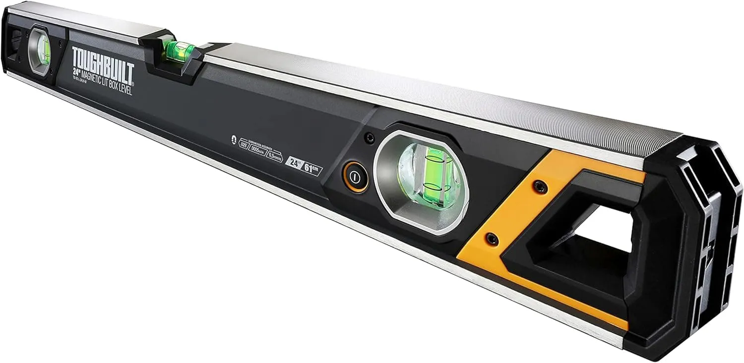 Nível De Bolha Magnético com Iluminação De 24" de Precisão, ToughBuilt® TB-H2-L-24LH-M