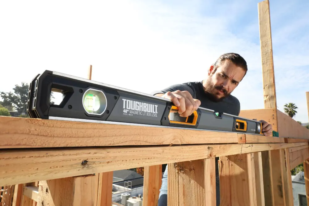 Nível de Bolha Com Iluminação Magnético De 122 cm (48''), Para Ambientes Com Pouca Luz, ToughBuilt® TB-H2-L-48LH-M - Imagem 2