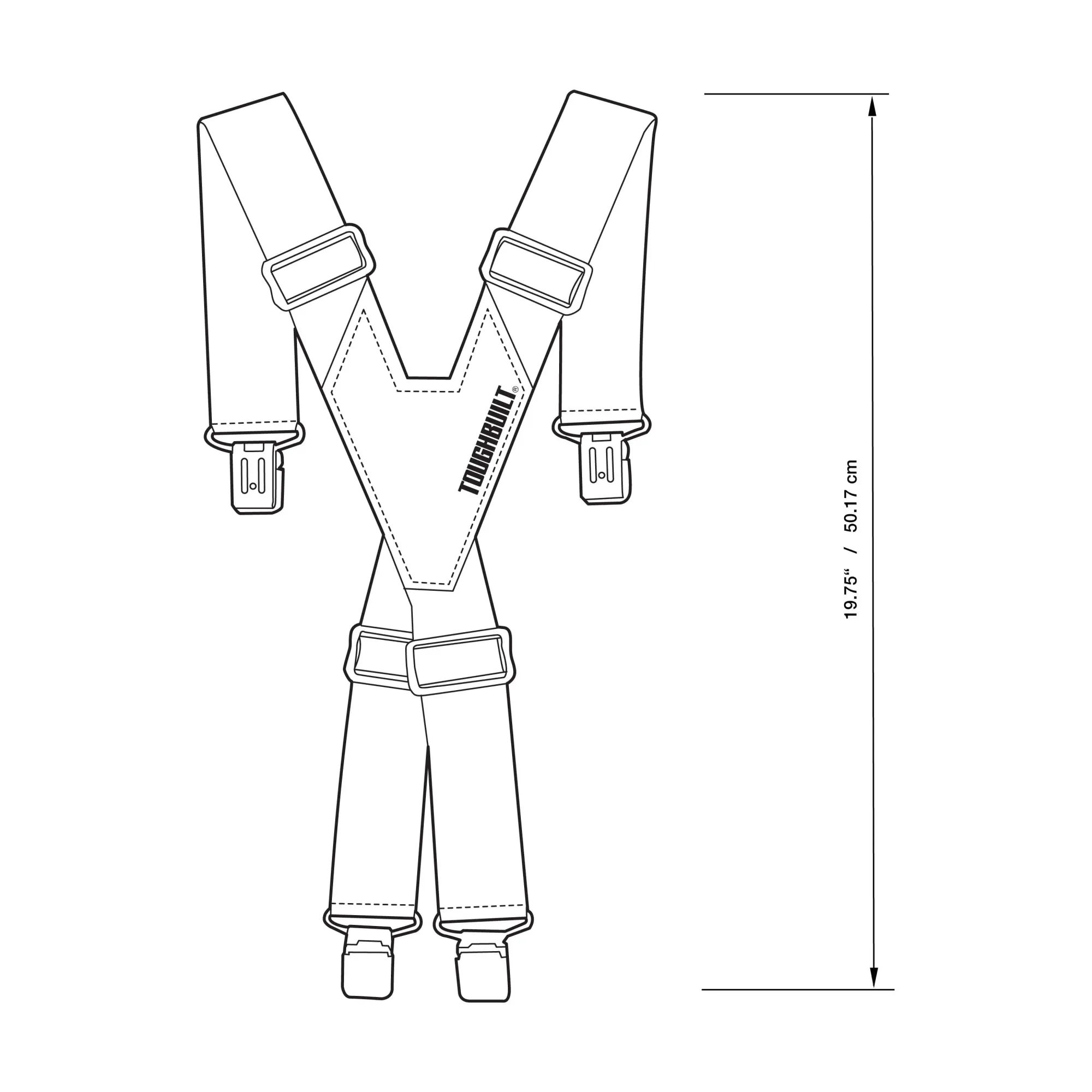 Suspensorios Universais, ToughBuilt® TB51D-2 - Imagem 3